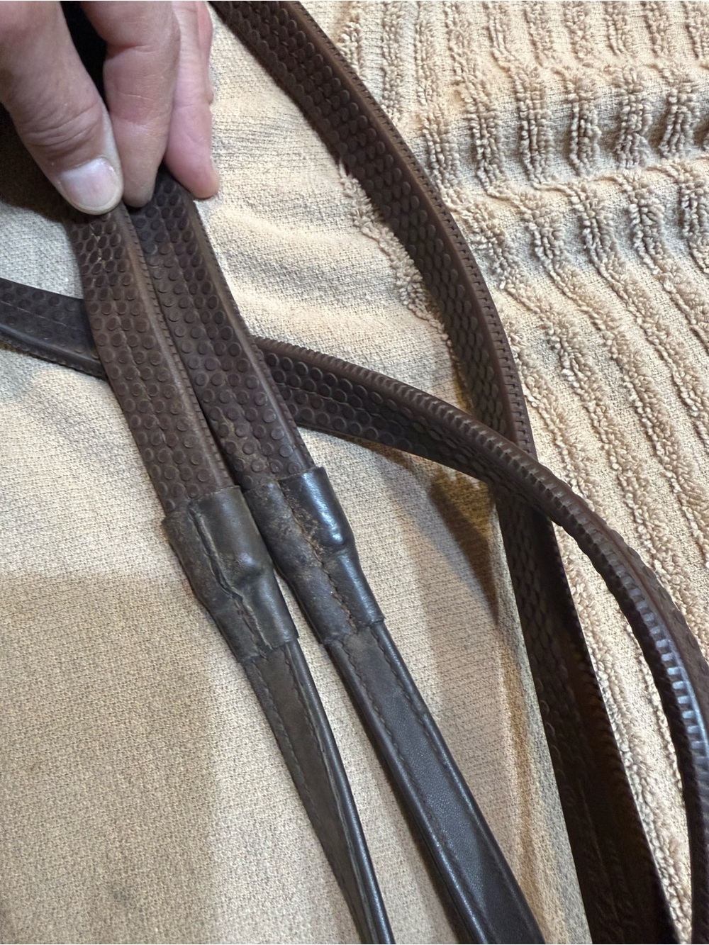 Lemieux KRIS Equestrian English Dark Brown rubber - Leather Reins Classic - Picture 9 of 11